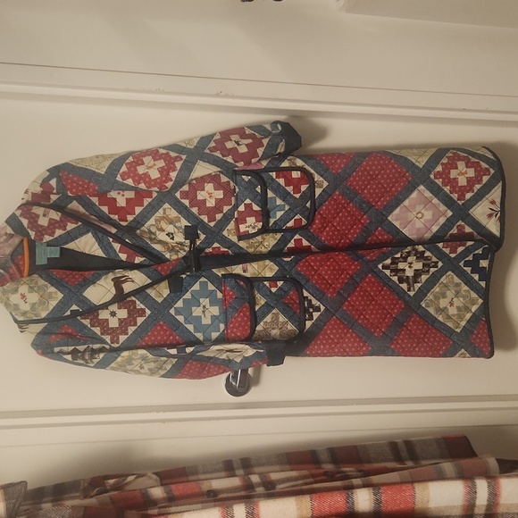 Tasha Polizzi Collection Patchwork Quilted Duster Coat, L - Picture 2 of 9